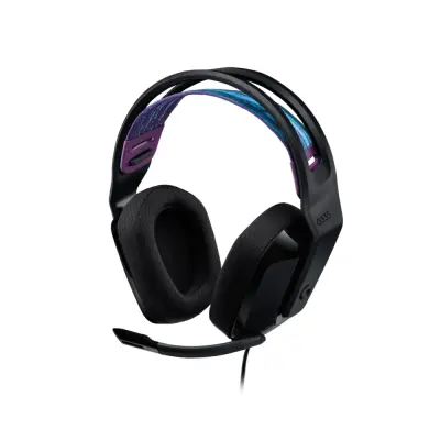AUDÍFONOS DE DIADEMA GAMING DE COLOR NEGRO LOGITECH DE CABLE CON MICRÓFONO PLUG-AND-PLAY G335